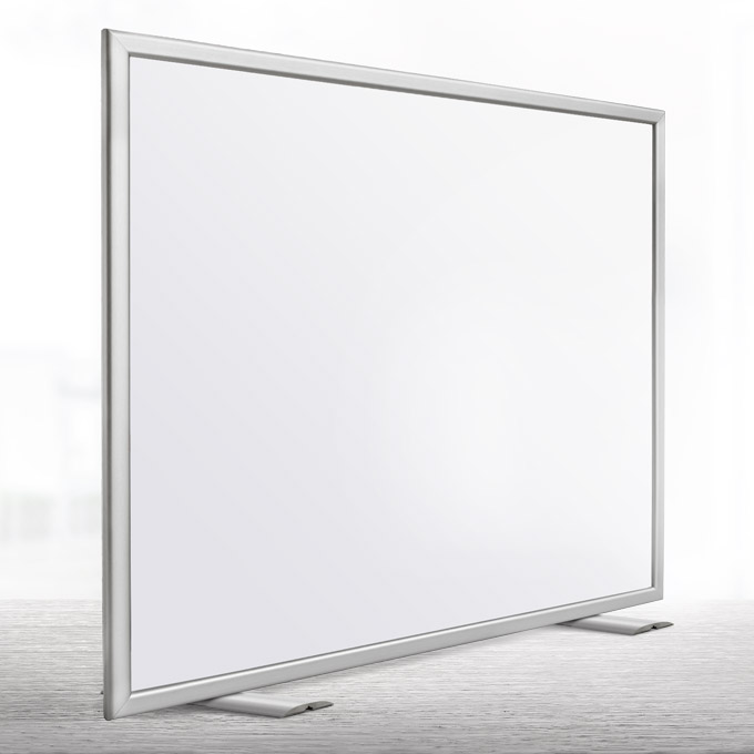 Rama działowa Counter Privacy XL - osłona - srebrny mat - 70 x 100 cm - format pionowy