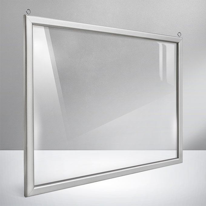 Rama ochronna Visible - srebrny mat - 59,4 x 84 cm (A1) - format poziomy - 3 mm poliwęglan
