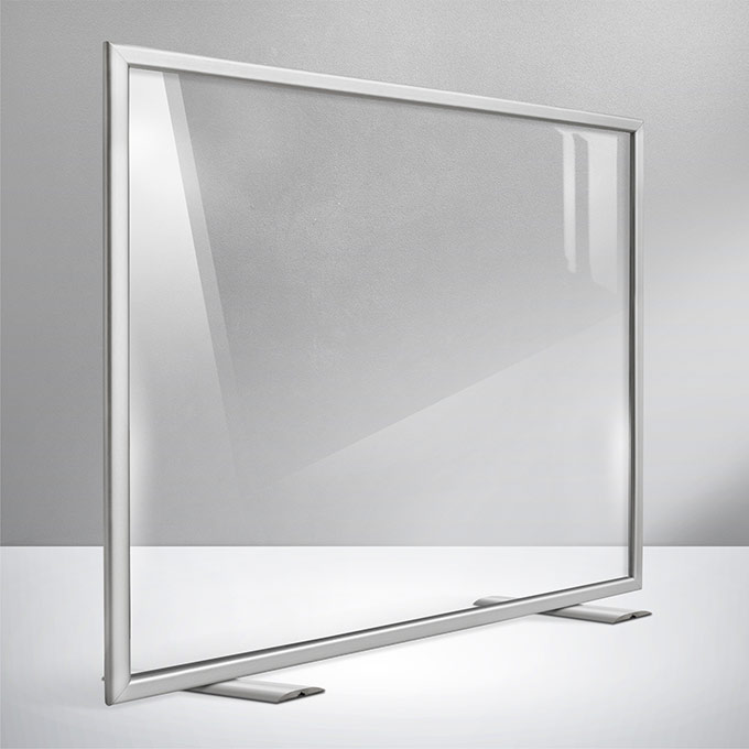 Rama ochronna Counter Visible XL - srebrny mat - 70 x 100 cm - format pionowy - 3 mm poliwęglan