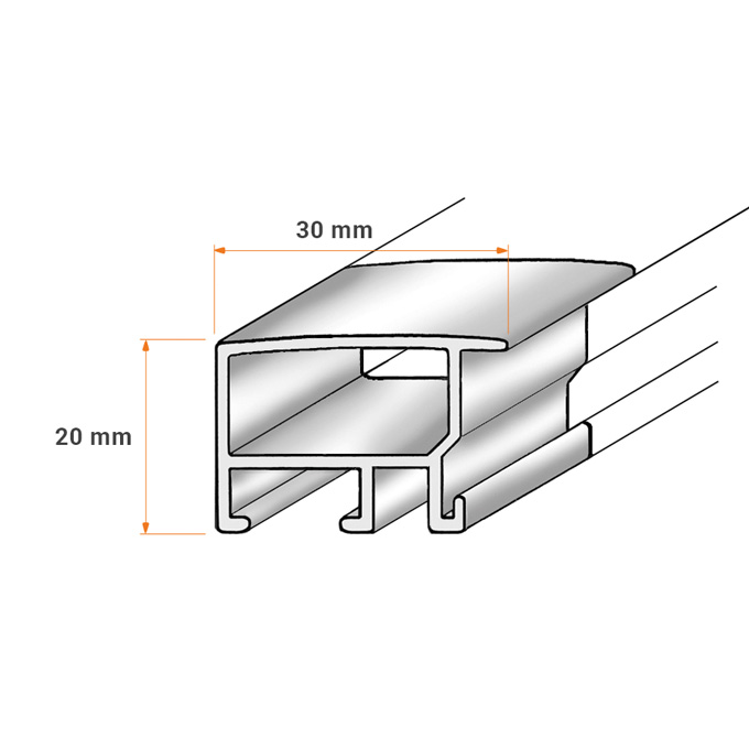 Rama aluminiowa Berlin - antracyt szczotkowany - 20 x 30 cm - pleksi® UV 100 mat