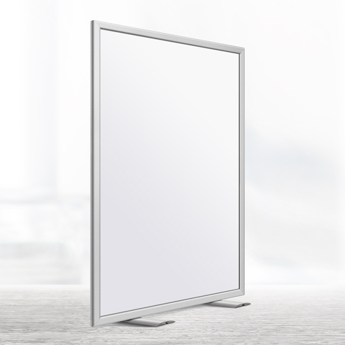 Rama działowa Counter Privacy XL - osłona - srebrny mat - 70 x 100 cm - format pionowy