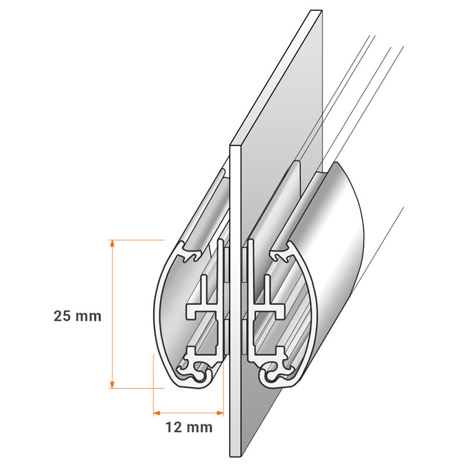 Zestaw ram okiennych - srebrny mat - 21 x 29,7 cm (A4) - narożniki proste